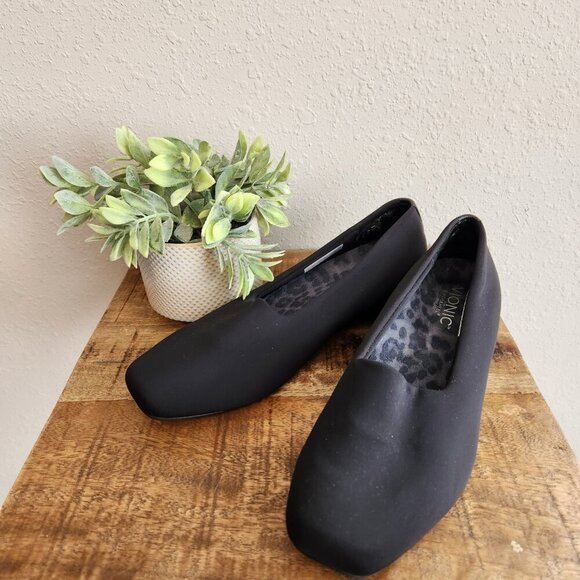 Vionic Black Powell Wedge Slip On Shoes Size 9.5 - Picture 1 of 10